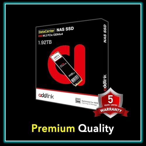 D60 1920GB M.2 2280 High Endurance Enterprise NAS Internal SSD for Business Server Data Center, PCIe Gen4X4 NVMe 1.4 3D eTLC, Up to 6,000 MB/s, Durability of up to 3,800 TBW (ad1920GBD60M2P