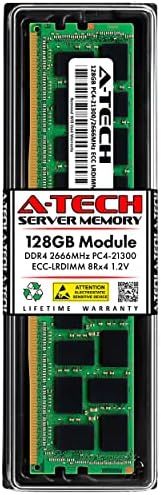128GB RAM for Dell PowerEdge C6525, MX840c, R6515, R730xd, R7515, R7525, R930 | DDR4 2666MHz PC4-21300 ECC LRDIMM 8Rx4 Load Reduced Server Memory Upgrade