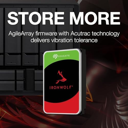 Seagate IronWolf Pro, 16 TB, Enterprise NAS Internal HDD –CMR 3.5 Inch, SATA 6 Gb/s, 7,200 RPM, 256 MB Cache for RAID Network Attached Storage (ST16000NT001