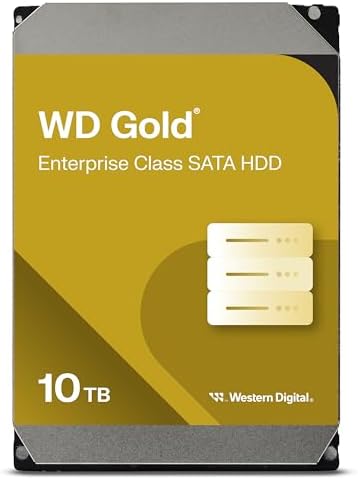Western Digital 24TB WD Gold Enterprise Class SATA Internal Hard Drive HDD - 7200 RPM, SATA 6 Gb/s, 512 MB Cache, 3.5" - WD242KRYZ