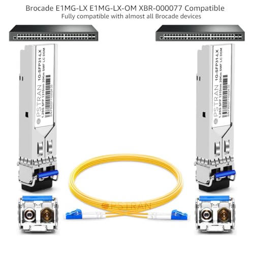 1000BASE-SX SFP Optical Transceiver Module Compatible with HPE Aruba J4858D J4858DCM JL745A Q8N53A ProCurve J4858C J4858B J4858A 850nm 550m DDM Duplex LC MMF 10pcs/Pack