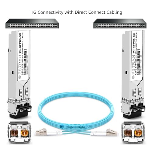 1000BASE-SX SFP Optical Transceiver Module Compatible with HPE Aruba J4858D J4858DCM JL745A Q8N53A ProCurve J4858C J4858B J4858A 850nm 550m DDM Duplex LC MMF 10pcs/Pack