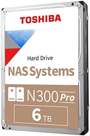 Toshiba N300 16TB NAS 3.5-Inch Internal Hard Drive - CMR SATA 6 GB/s 7200 RPM 512 MB Cache - HDWG51GXZSTA