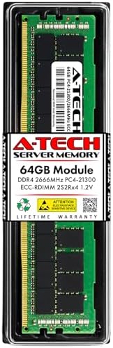 A-Tech 32GB Kit (2x16GB DDR4 3200MHz PC4-25600 ECC RDIMM 2Rx8 Dual Rank 1.2V ECC Registered DIMM 288-Pin Server & Workstation RAM Memory Upgrade Modules (A-Tech Enterprise Series