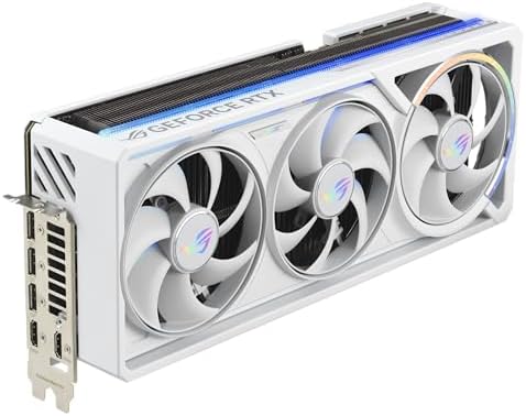 ASUS ROG Astral GeForce RTX 5090 White OC Edition Gaming Graphics Card (PCIe 5.0, 32GB GDDR7, HDMI/DP 2.1, 3.8-slot, 4fan design, Axial-tech fans, patented vapor chamber, Phase-change GPU thermal pad
