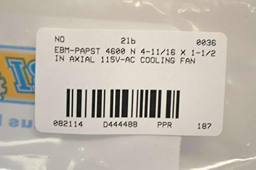 Ebm-Papst Axial Fan, 119Mm X 119Mm X 38Mm, 115Vac - 4600N