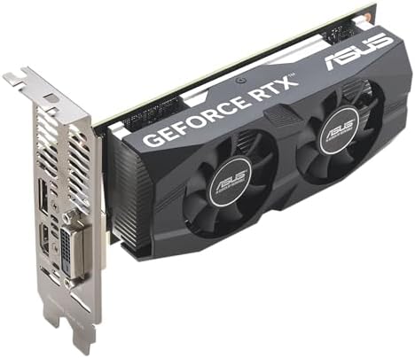 ASUS Dual NVIDIA GeForce RTX 3050 6GB OC Edition Gaming Graphics Card - PCIe 4.0, 6GB GDDR6 Memory, HDMI 2.1, DisplayPort 1.4a, 2-Slot Design, Axial-tech Fan Design, 0dB Technology, Steel Bracket