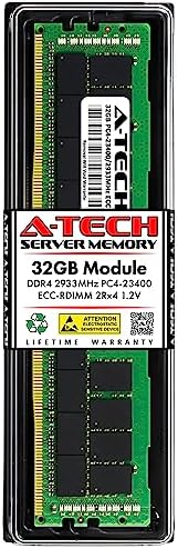 A-Tech 64GB Kit (2x32GB DDR4 2400MHz PC4-19200 ECC RDIMM 2Rx4 Dual Rank 1.2V ECC Registered DIMM 288-Pin Server & Workstation RAM Memory Upgrade Modules (A-Tech Enterprise Series