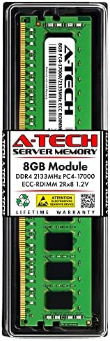 A-Tech 32GB Kit (2x16GB DDR4 3200MHz PC4-25600 ECC RDIMM 2Rx8 Dual Rank 1.2V ECC Registered DIMM 288-Pin Server & Workstation RAM Memory Upgrade Modules (A-Tech Enterprise Series