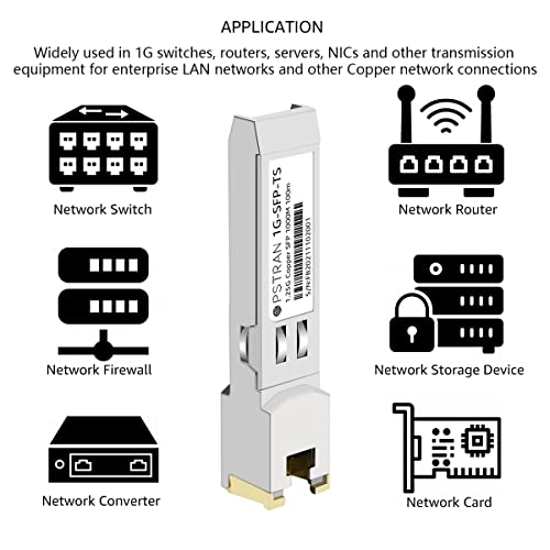 1000BASE-SX SFP Optical Transceiver Module Compatible with HPE Aruba J4858D J4858DCM JL745A Q8N53A ProCurve J4858C J4858B J4858A 850nm 550m DDM Duplex LC MMF 10pcs/Pack