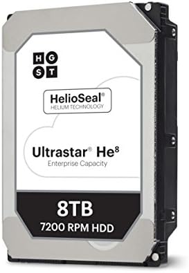 HGST Ultrastar He8 | HUH728080ALE600 | 0F23267 | 8TB 7200 RPM 128MB Cache SATA 6.0Gb/s 3.5" Inch | 512e | Instant Secure Erase | Helium Platform Hard Disk Drive HDD