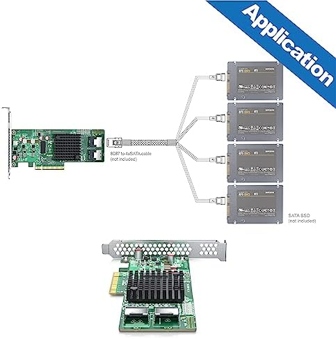 12G Internal PCI-E SAS/SATA HBA Controller Card, Broadcom's SAS 3008, Compatible for 9300-8I