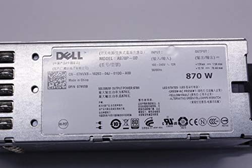 870W Hot Swap Power Supply Fits Dell PowerEdge R710 T610 PowerVault DL2100 NX3000 VT6G4 YFG1C 7NVX8 PT164 3257W N870p-S0 NPS-885AB-A