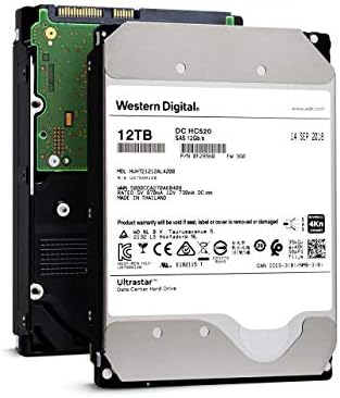 HGST WD Ultrastar DC HC520 HUH721212AL4200 12TB HDD 7200 RPM SAS 12Gb/s Interface 4Kn ISE 3.5-Inch Helium Data Center Enterprise Internal Hard Disk Drive, Model: 0F29560