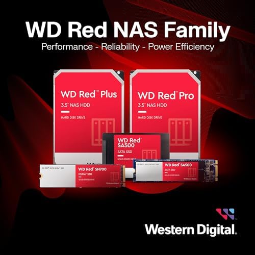 Western Digital 16TB WD Red Pro NAS Internal Hard Drive HDD - 7200 RPM, SATA 6 Gb/s, CMR, 512 MB Cache, 3.5" - WD161KFGX