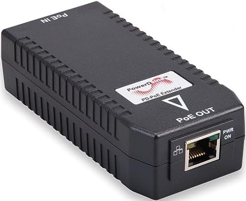 Microsemi PD-POE-Extender Network Transmitter, Black, Extends PoE Network Range Up to 500 Meters, Plug and Play Installation, Supports 10/100/1000 Mbps Data Transfer Rates, Up to 30W of PoE