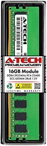 A-Tech Server 32GB Kit (2x16GB DDR4 2400MHz PC4-19200 ECC UDIMM 2Rx8 Dual Rank 1.2V ECC Unbuffered DIMM 288-Pin Server & Workstation RAM Memory Upgrade Modules (A-Tech Enterprise Series
