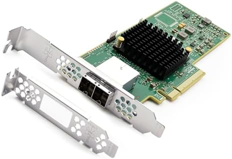 Fiber 12G Internal PCIe Controller Card, 8 Ports 12Gb/s SATA + SAS HBA Card, Broadcom's 3008 Chip, PCI Express 3.0 X8, 2X Mini SAS SFF-8643 Ports, Same as 9300-8I with Low Profile Bracket