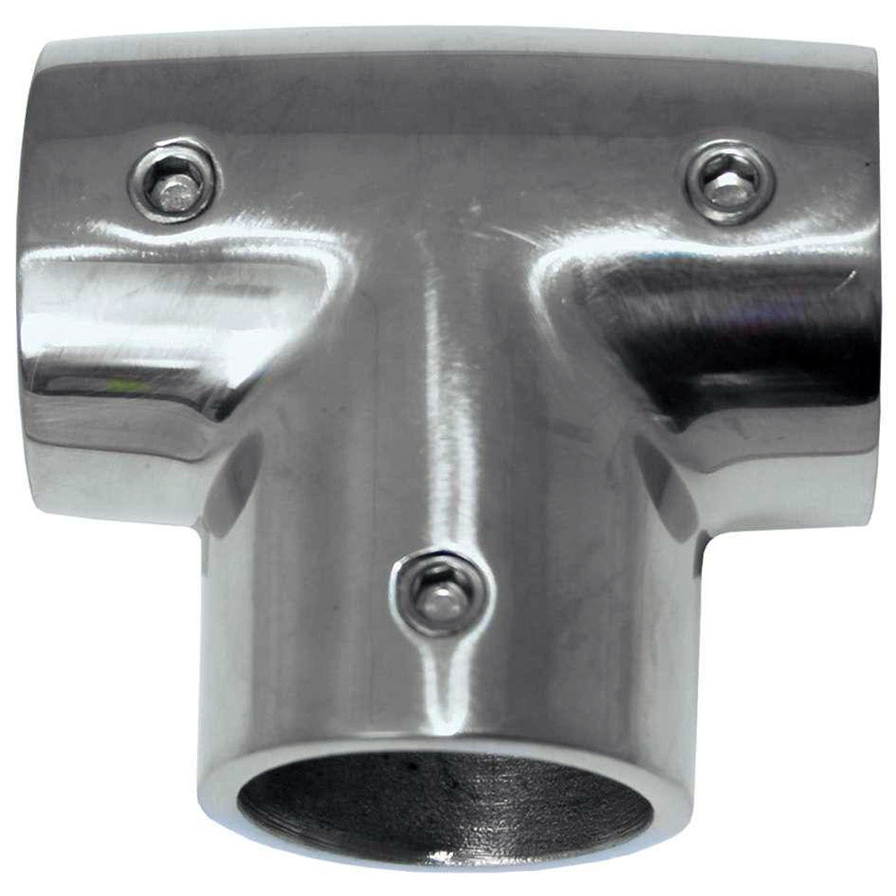 Whitecap 6143C 1" O.D. 90° SS Tee Rail Fitting