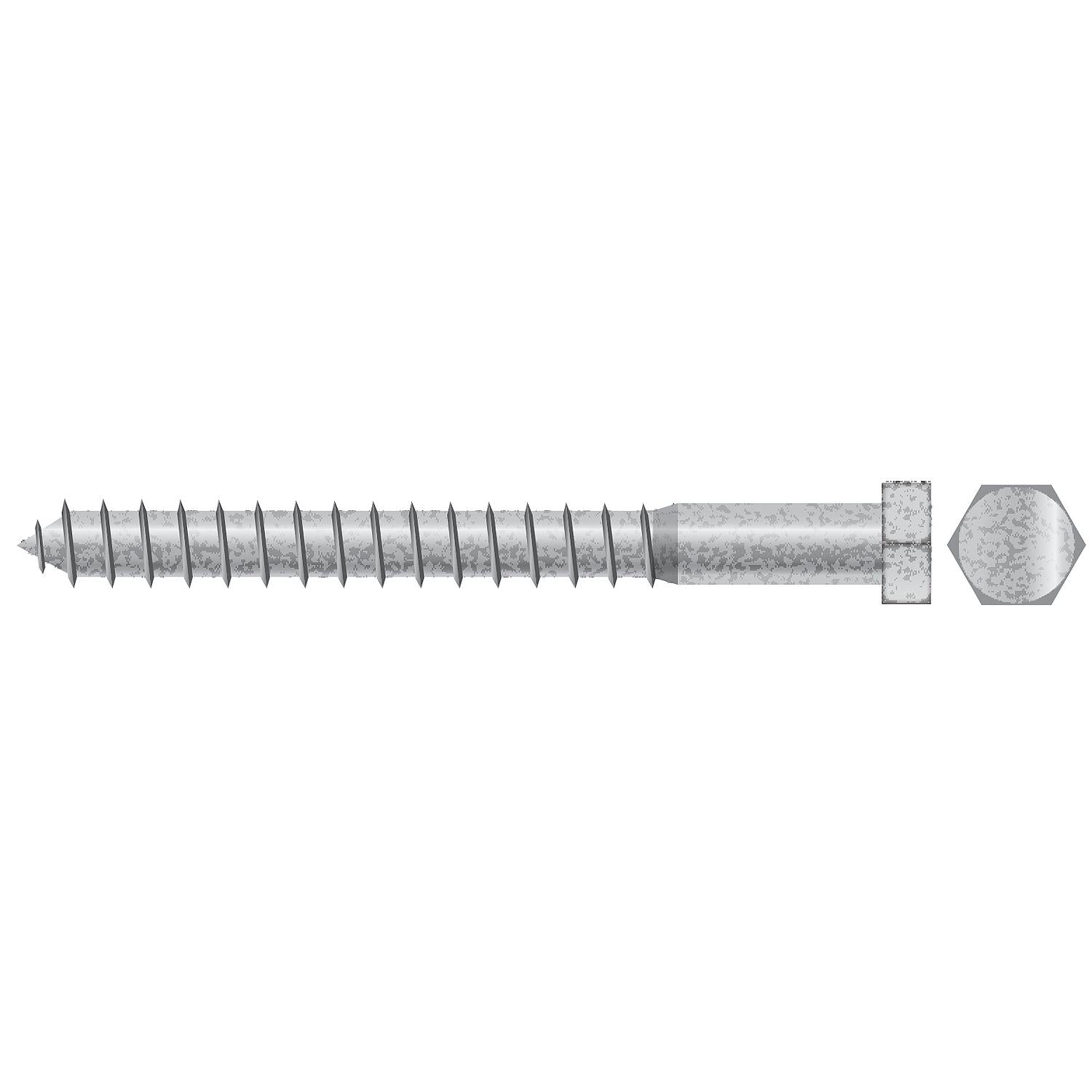 Seachoice SC2655 Lag Screw, 3/8 x 2"