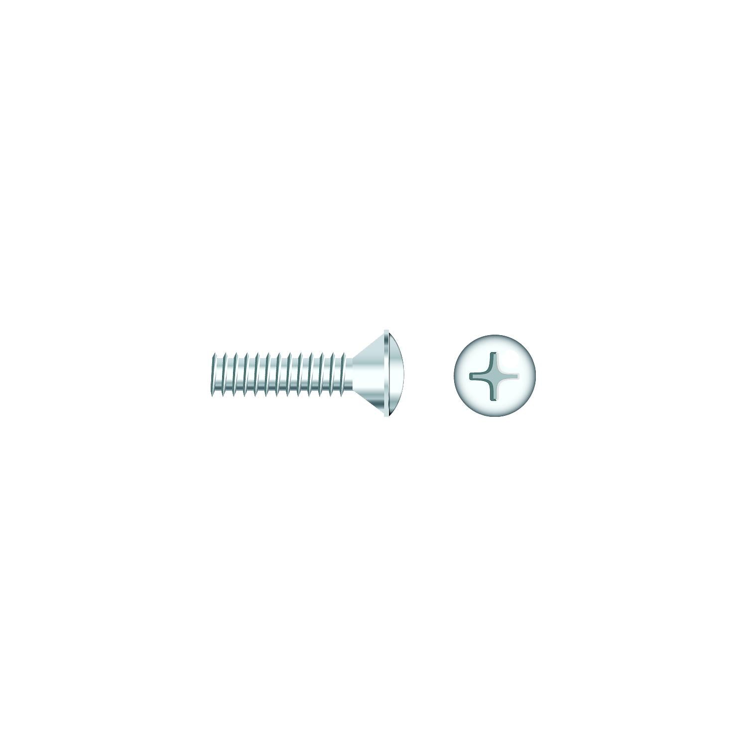 Seachoice SC844CH 01808 Chrome Plated SS Phillips Machine Screw Oval Head, 8-32 x 2"