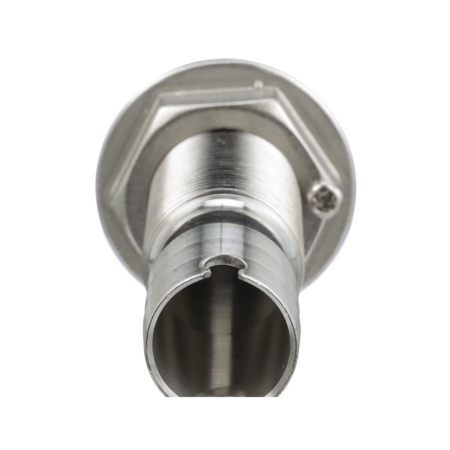 Seachoice 50-18601 Thru Hull Fitting, Mega-Flow Dripless, 316 Stainless Steel, Fits 3/4" Hose, 1-1/2" Max Hull