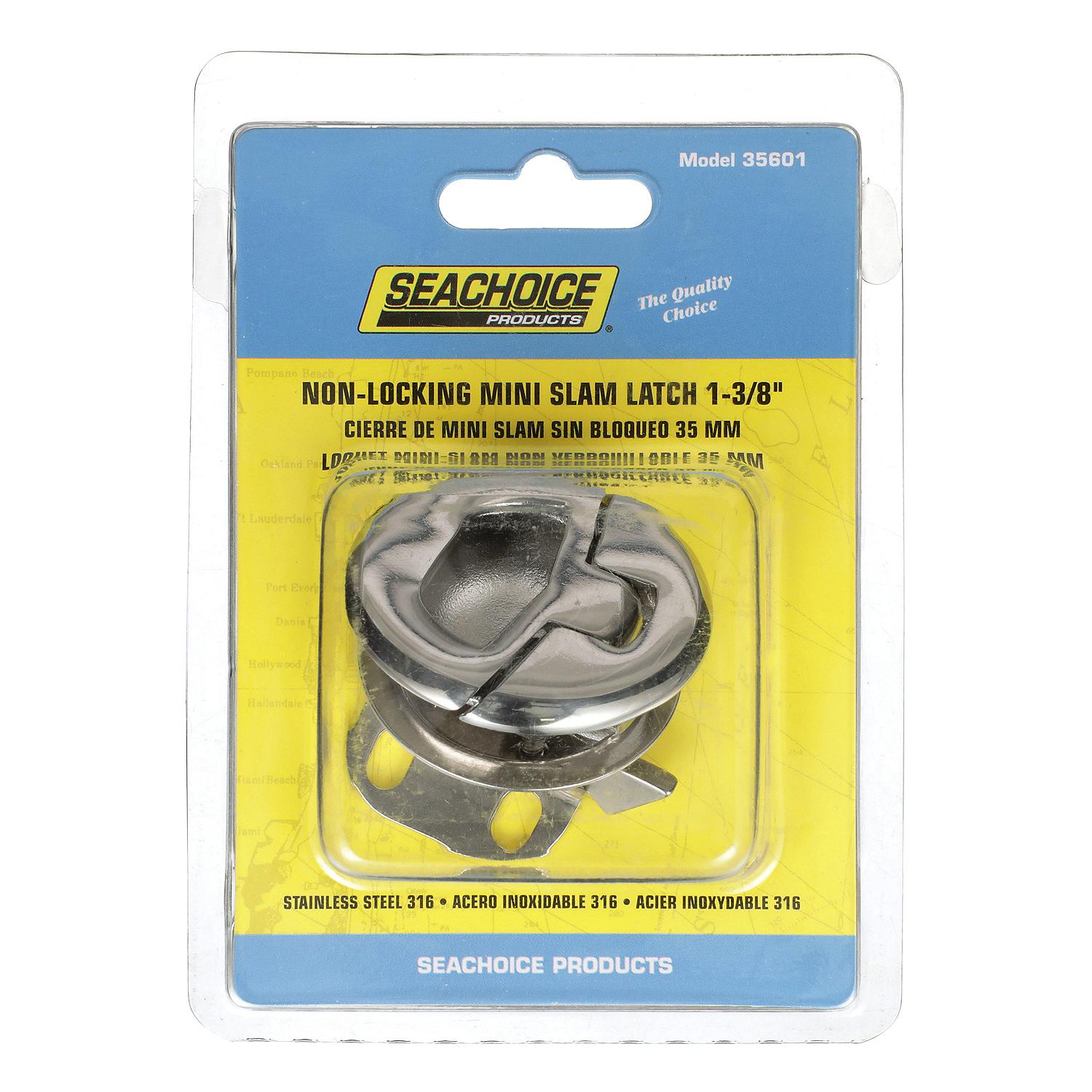 Seachoice 50-35601 Non-Locking Grand Slam Latch, Mini Round, 1-3/8"