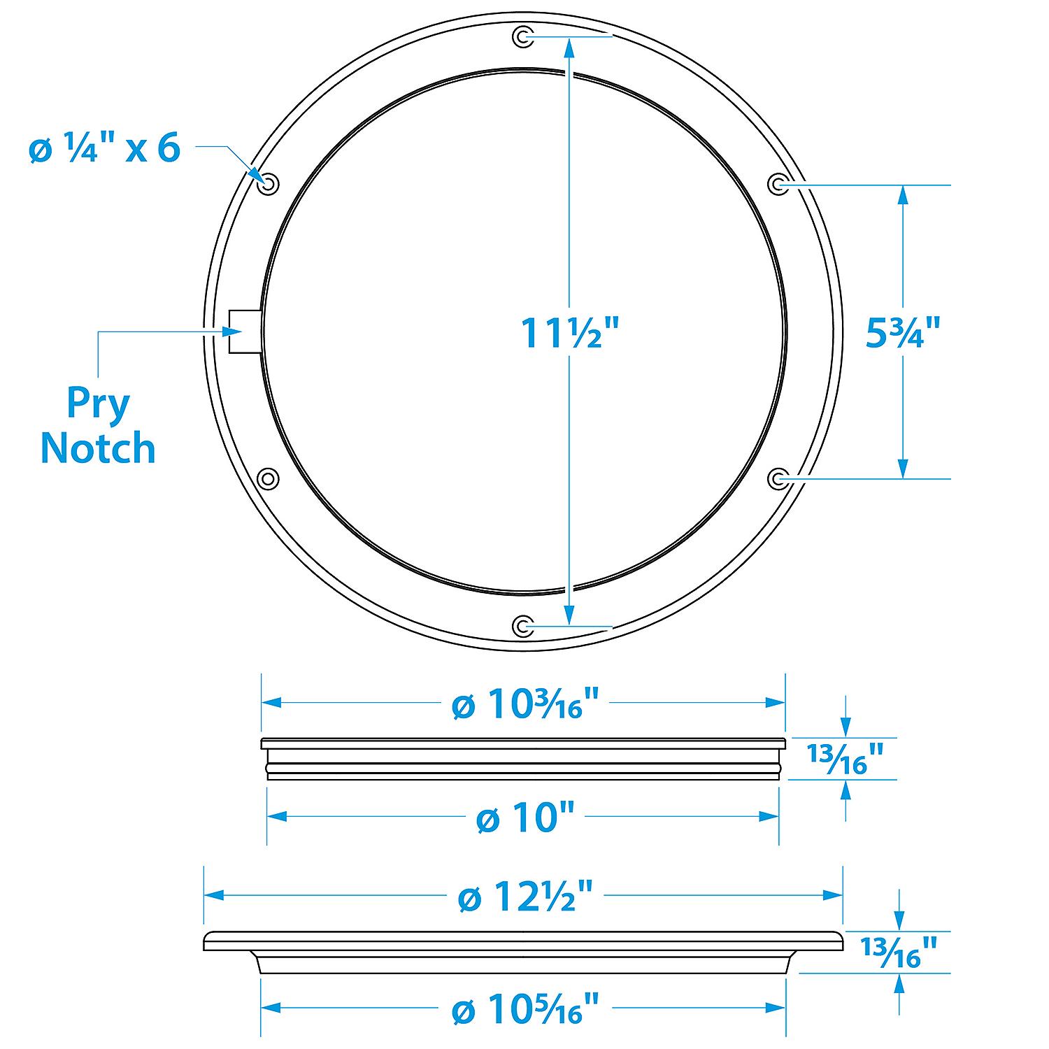 Seachoice 39581 Polypropylene Pry-Up Deck Plate