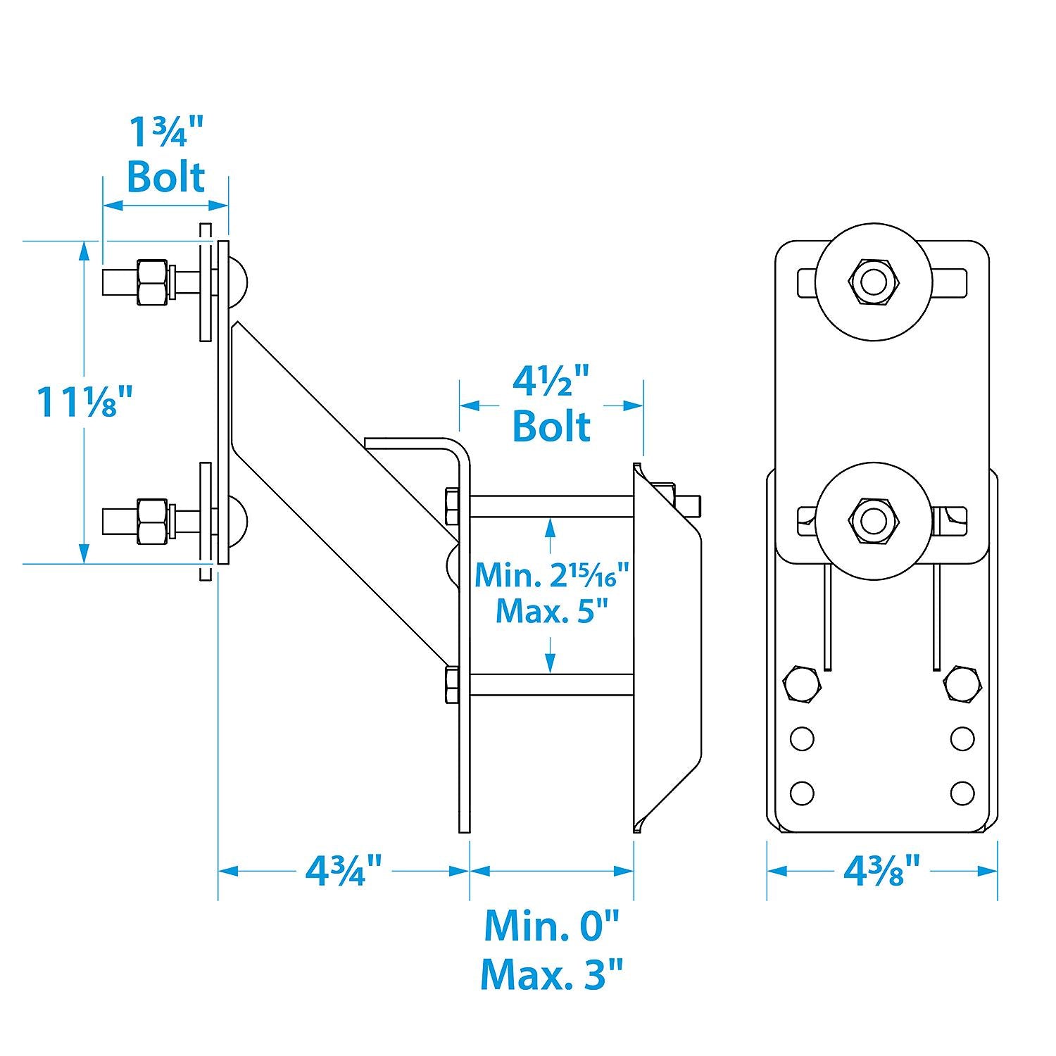 Seachoice 50-53881 Side Mount Spare Tire Carrier