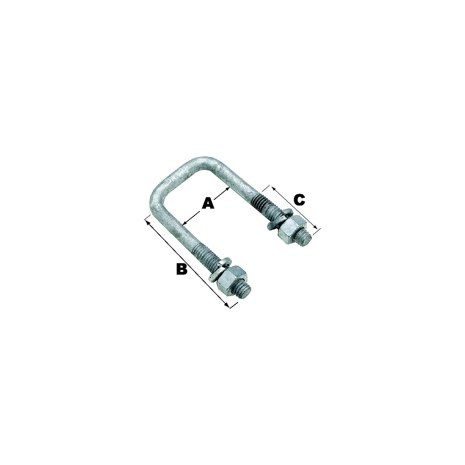 Seachoice 57200 Sq U-Bolt-1 9/16X3 9/16(Bulk)