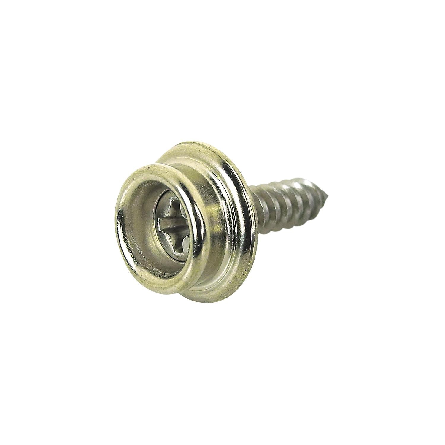 Seachoice MP7250SC SS Button Stud w/ Tapping Screw #8 x 3/8", Qty. 6
