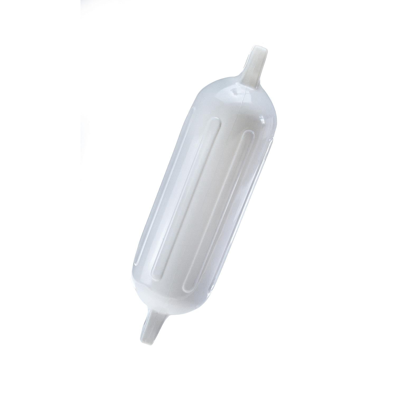 Seachoice DE79201S 79011 Twin Eye Ribbed Fender, White, 5.5 x 20"