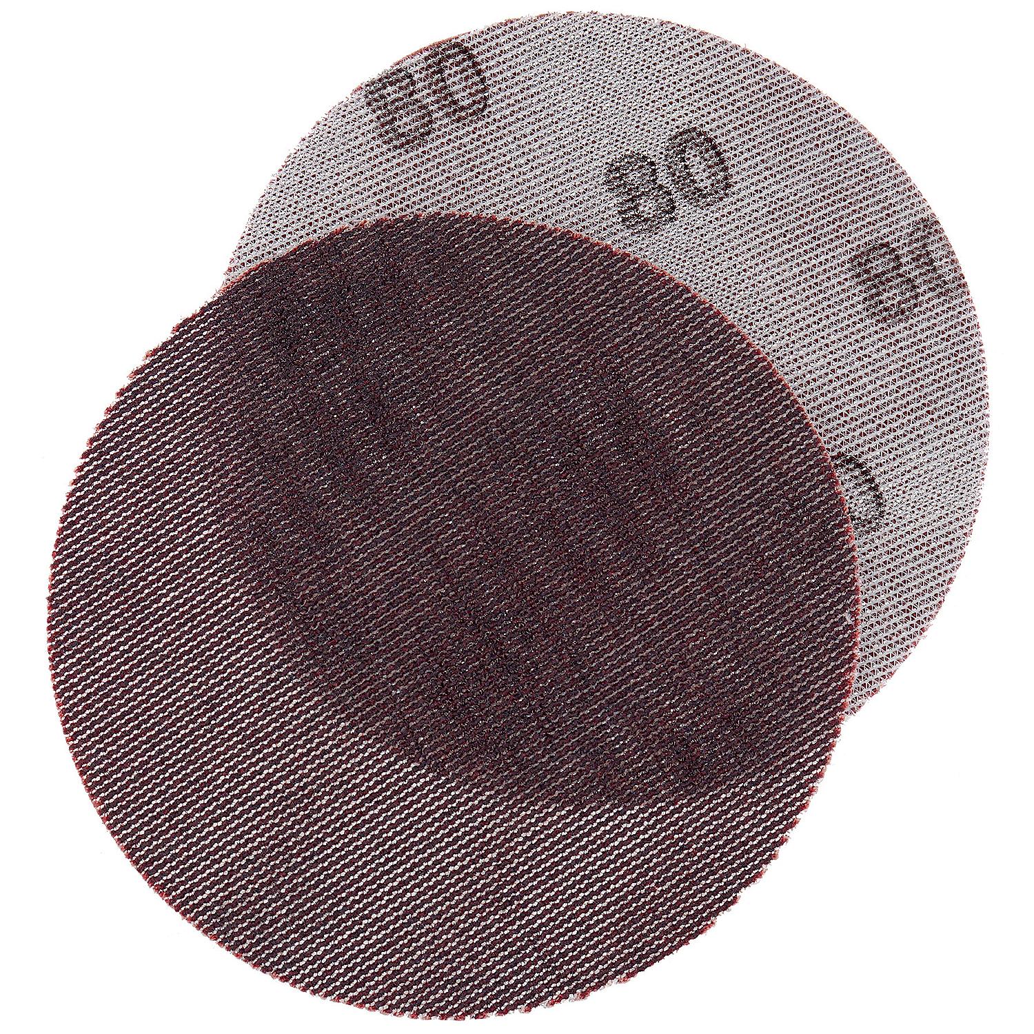 Seachoice Dust Free Aluminum Oxide Mesh Hook & Loop Discs Closed Coat, Brown, 25/pk