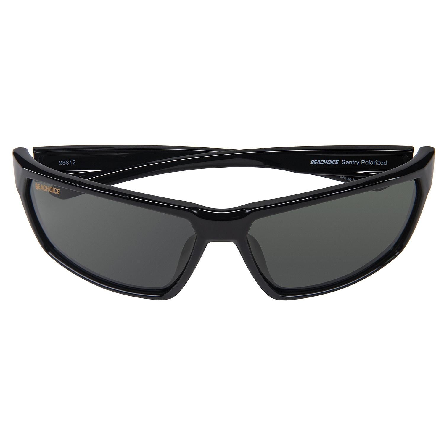 Seachoice YPA84038007000 98812 "Sentry" Polarized Sunglasses, Frame: Shiny Black, Lens: Grey