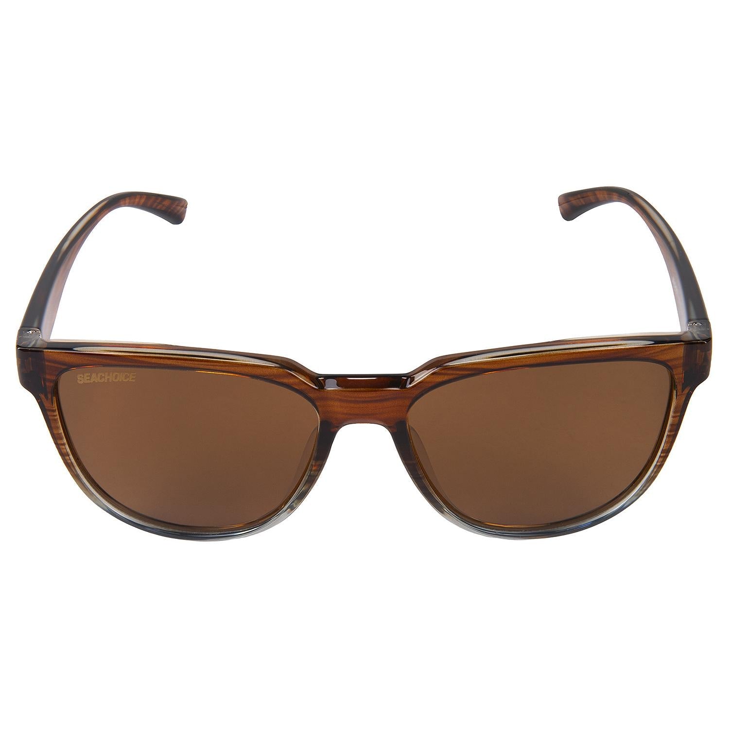 Seachoice YP120796000000 98815 "Reflex" Polarized Sunglasses, Frame: Shiny Woodgrain, Lens: Brown