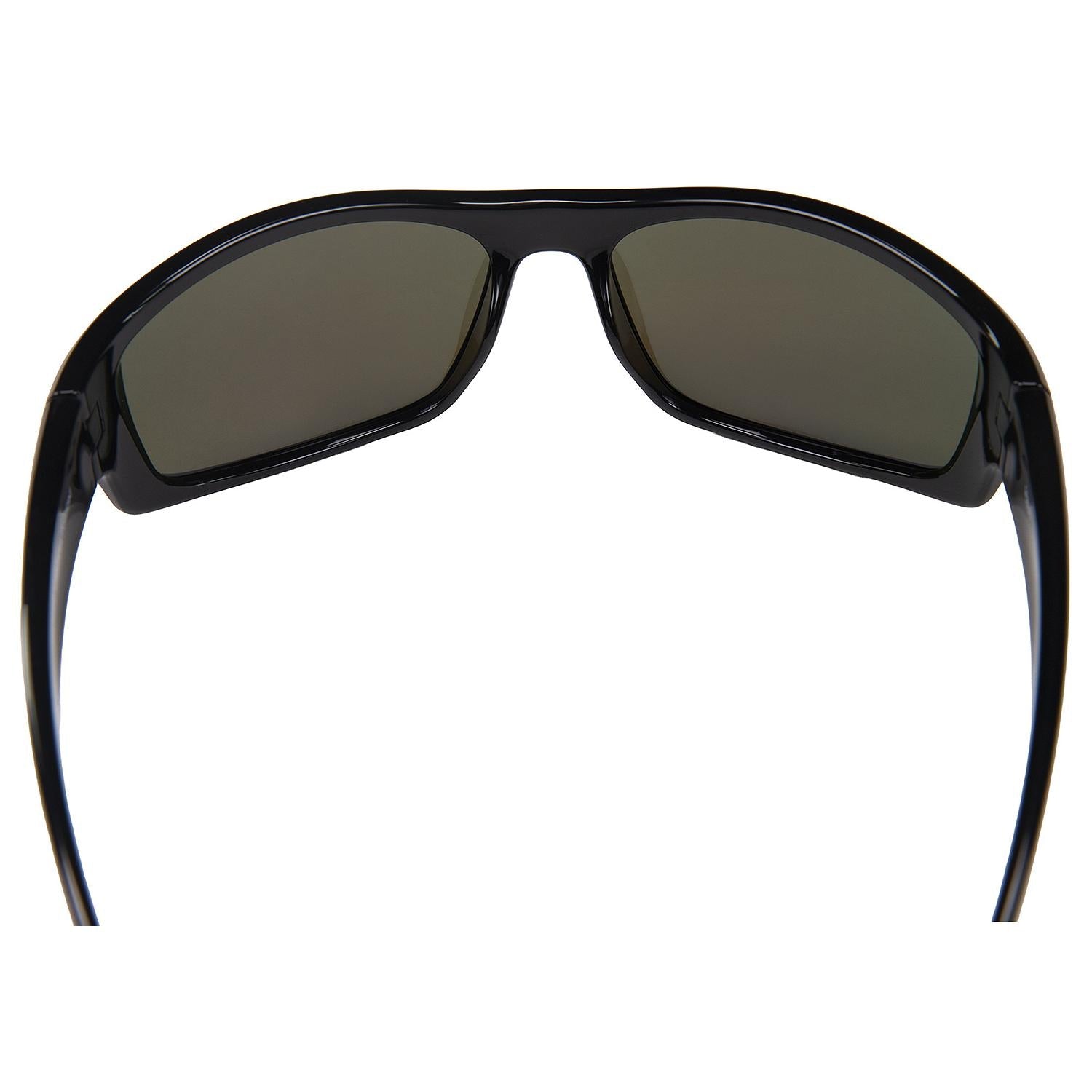 Seachoice YP121032000000 98831 "Cascades" Polarized Sunglasses, Frame: Shiny Black, Lens: Blue Mirror