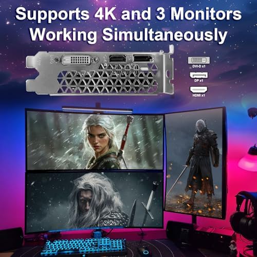 Radeon RX 550 4GB Graphics Card, GDDR5 128 Bit PCIE 3.0 Computer Gaming Gpu, 1183MHz Video Card with HDMI/DP/DVI Ports Support 4K