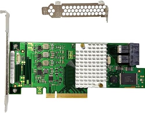 SAS HBA Card Compatible with LSI 9300-8i IT Mode & D3307 PCIe SATA Expansion Card, 8-Port 12Gbps PCIe 3.0, SAS Expander Support, HBA Controller with 2X SFF-8643 to 4X SATA Cables for TrueNAS unRAID