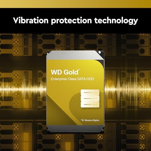 Western Digital 24TB WD Gold Enterprise Class SATA Internal Hard Drive HDD - 7200 RPM, SATA 6 Gb/s, 512 MB Cache, 3.5" - WD242KRYZ
