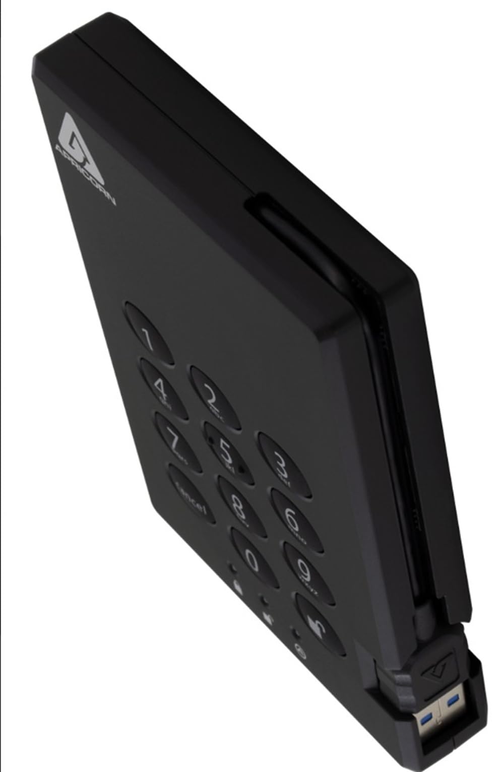 Apricorn 2TB Aegis Padlock USB 3.0 256-Bit AES XTS Hardware Encrypted Portable External Hard Drive (A25-3PL256-2000