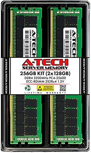 A-Tech 32GB Kit (2x16GB DDR4 3200MHz PC4-25600 ECC RDIMM 2Rx8 Dual Rank 1.2V ECC Registered DIMM 288-Pin Server & Workstation RAM Memory Upgrade Modules (A-Tech Enterprise Series