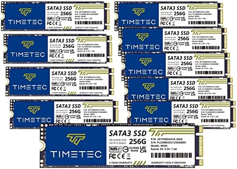 Timetec 512GB SSD 3D NAND SATA III 6Gb/s M.2 2280 NGFF 256TBW Read Speed Up to 550MB/s SLC Cache Performance Boost Internal Solid State Drive for PC Computer Laptop and Desktop (512GB