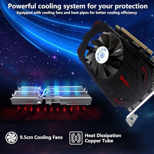 Radeon RX 550 4GB Graphics Card, GDDR5 128 Bit PCIE 3.0 Computer Gaming Gpu, 1183MHz Video Card with HDMI/DP/DVI Ports Support 4K