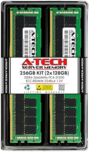 A-Tech 64GB Kit (2x32GB DDR4 2400MHz PC4-19200 ECC RDIMM 2Rx4 Dual Rank 1.2V ECC Registered DIMM 288-Pin Server & Workstation RAM Memory Upgrade Modules (A-Tech Enterprise Series