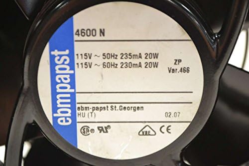 Ebm-Papst Axial Fan, 119Mm X 119Mm X 38Mm, 115Vac - 4600N