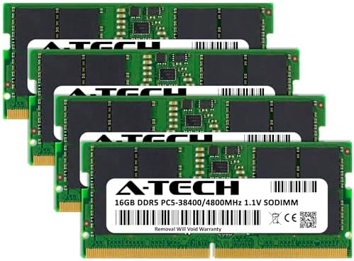 32GB DDR5 4800MHz PC5-38400 CL40 SODIMM 2Rx8 Dual Rank 1.1V Non-ECC Unbuffered SO-DIMM 262-Pin Laptop Computer RAM Memory Upgrade Module