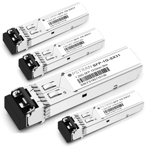 1000BASE-SX SFP Optical Transceiver Module Compatible with HPE Aruba J4858D J4858DCM JL745A Q8N53A ProCurve J4858C J4858B J4858A 850nm 550m DDM Duplex LC MMF 10pcs/Pack