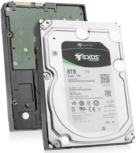Seagate Exos 7E8 8TB 7200 RPM Nearline SAS 3.5-Inch Enterprise Hard Drive (ST8000NM0075 (Renewed
