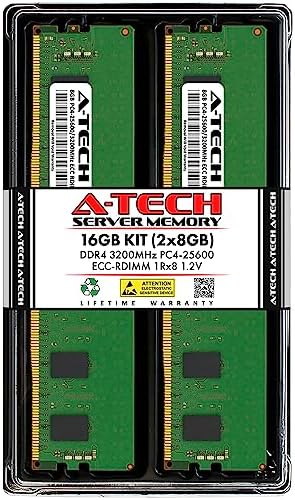 A-Tech 64GB Kit (2x32GB DDR4 2400MHz PC4-19200 ECC RDIMM 2Rx4 Dual Rank 1.2V ECC Registered DIMM 288-Pin Server & Workstation RAM Memory Upgrade Modules (A-Tech Enterprise Series