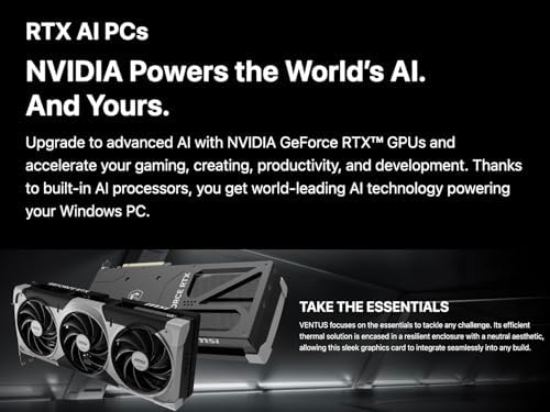 MSI Ventus 3X FeForce RTX 5090 OC Edition 32 GB GDDR7, PCI Express Gen 5, Core Clocks Extreme: 2452 MHz, CUDA CORES 21760 Units, Memory Speed 28 Gbps, Bundle with HDMI Cable